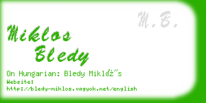 miklos bledy business card